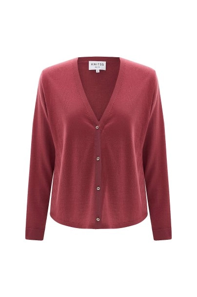 Süperfine Knit Merlot Cardigan - 6
