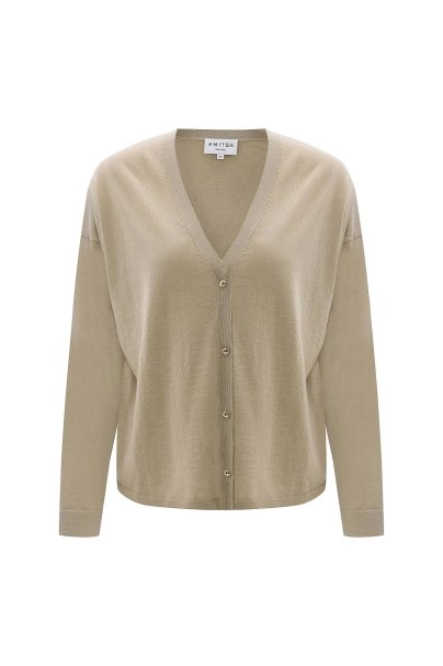 Superfine Knit Sesame Cardigan - 6