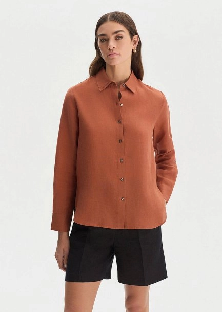 TILE REGULAR FIT LINEN SHIRT - 1