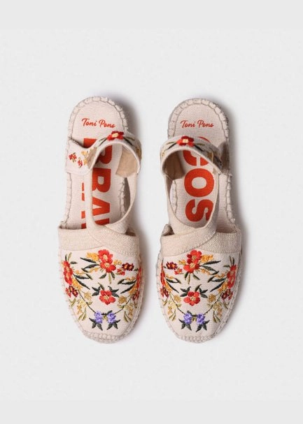 TONI PONS EMBROIDERED FLORAL WEDGE ESPADRILLE - 1