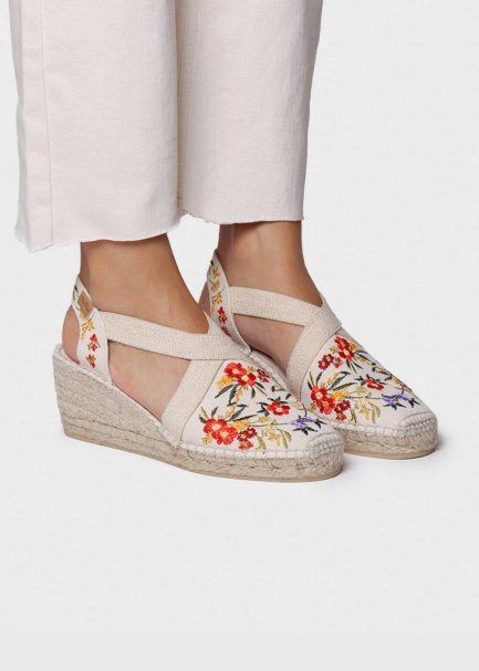 TONI PONS EMBROIDERED FLORAL WEDGE ESPADRILLE - 4