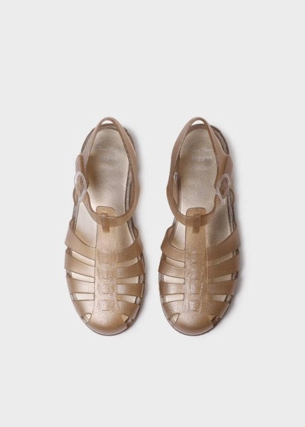 TONI PONS GLITTER SIDE BUCKLE SANDALS CHAMPAGNE - 1