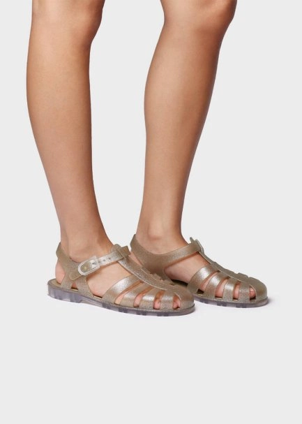 TONI PONS GLITTER SIDE BUCKLE SANDALS CHAMPAGNE - 4