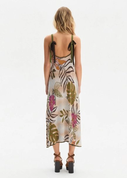 TROPICAL PATTERN DETAILED KNIT DRESS - 5