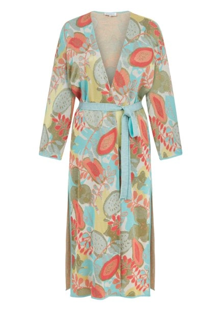 TROPICAL PATTERN KNIT CAFTAN - 6