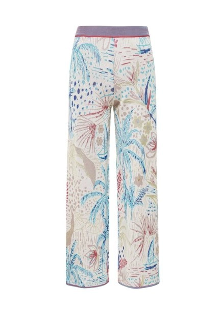 TROPICAL PATTERN KNIT PANTS - 6