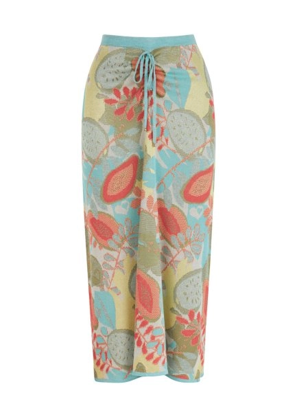 TROPICAL PATTERN KNIT SKIRT - 6