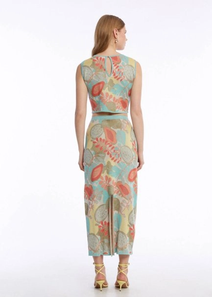 TROPICAL PATTERN KNIT TOP - 5