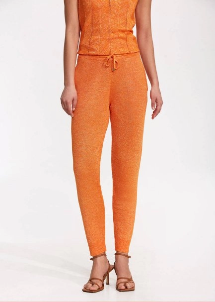 Turuncu Triko Jogger Pantolon - 3