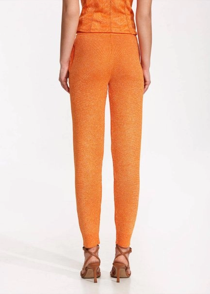 Turuncu Triko Jogger Pantolon - 5