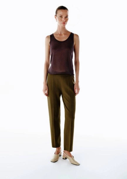 Ultrafıne Merino Yün Karışımlı Triko Üst Vişne - 2