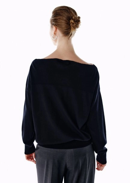ULTRAFINE ORGANIC CASHMERE SWEATER BLACK - 5