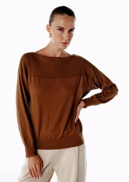 ULTRAFINE ORGANIC CASHMERE SWEATER PECAN - 4