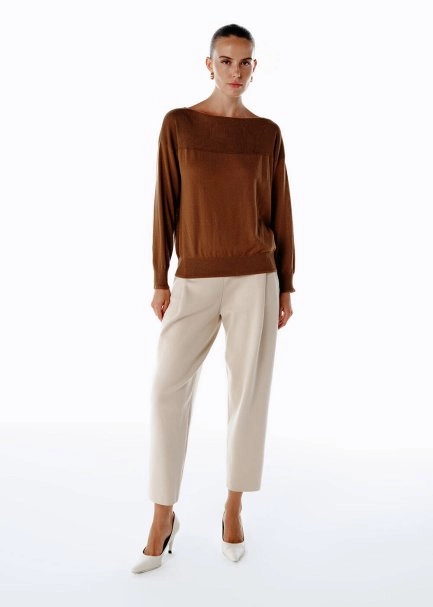 ULTRAFINE ORGANIC CASHMERE SWEATER PECAN - 2