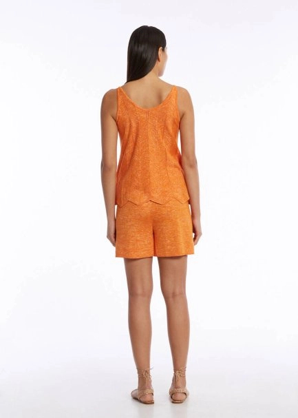 V Neck Mandarin Sleeveless Knıt Top - 5