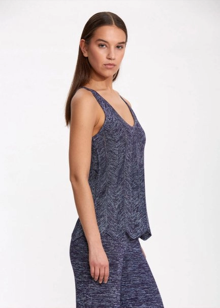 V Neck Ocean Sleeveless Knıt Top - 4