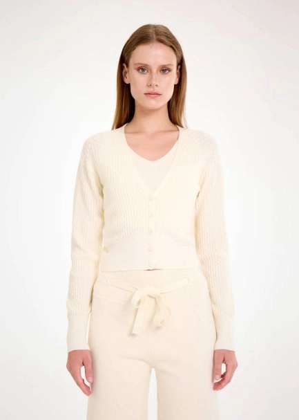 V NECK PANNA KNIT CARDIGAN - 1