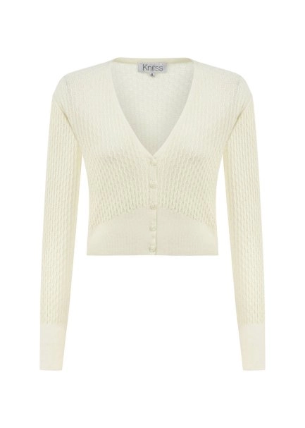 V NECK PANNA KNIT CARDIGAN - 6