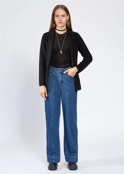 Virgin Wool Black Knit Jacket - 2