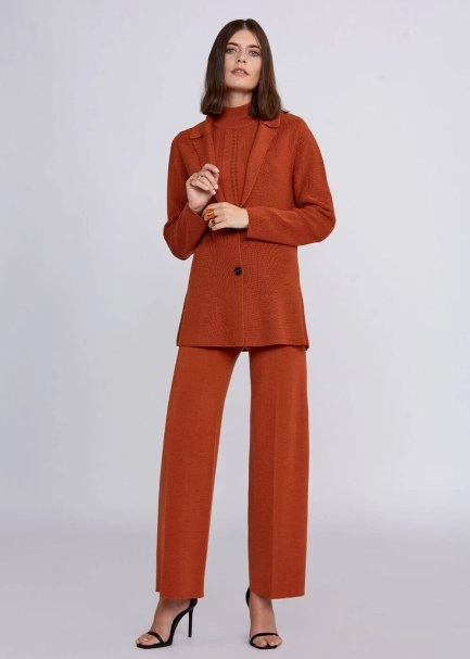 Virgin Wool Cooper Knit Jacket - 2