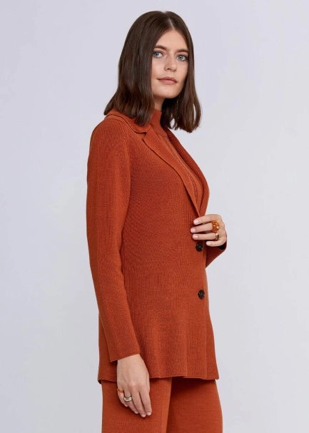 Virgin Wool Cooper Knit Jacket - 4