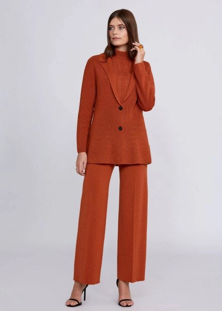 Virgin Wool Cooper Knit Jacket - 6