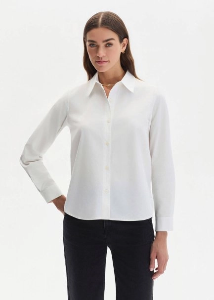 WHITE REGULAR FIT SHIRT - 1