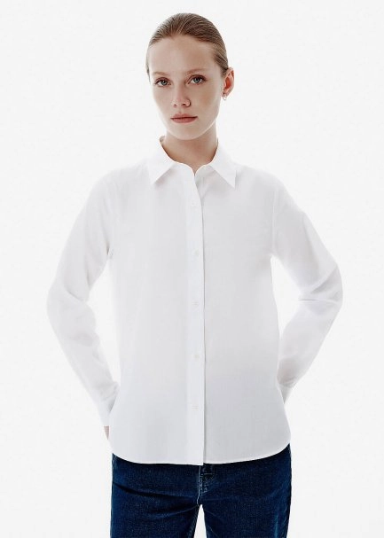 WHITE REGULAR FIT SHIRT - 5