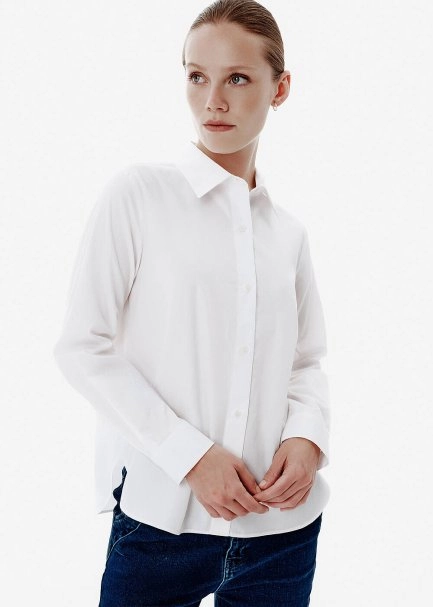WHITE REGULAR FIT SHIRT - 4