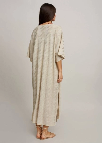 Yarım Kol Bej Kimono Hırka - 3