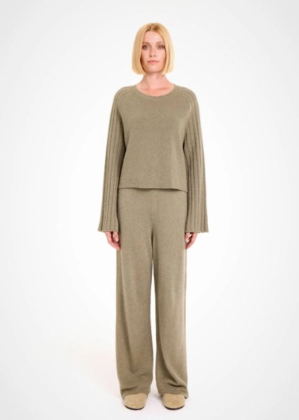 Yeşil Kaşmir Triko Pantolon - 2
