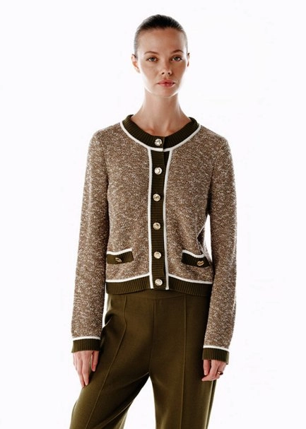 Yeşil Muline Triko Ceket - 4