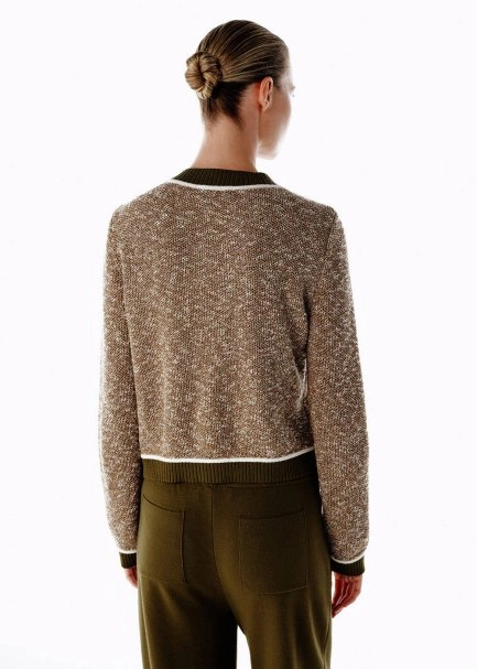 Yeşil Muline Triko Ceket - 5