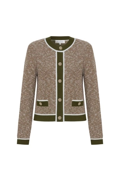 Yeşil Muline Triko Ceket - 6