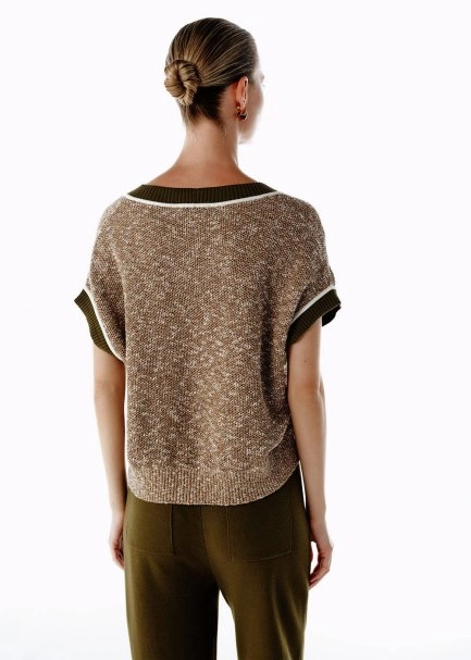 Yeşil Muline Triko Yelek - 5