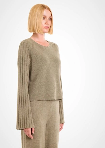 Yeşil Oversize Kaşmir Triko - 4