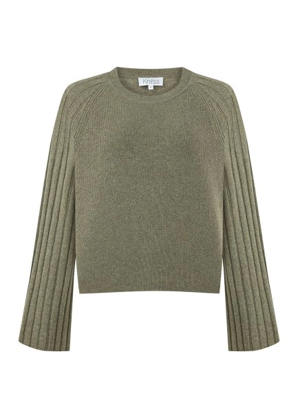 Yeşil Oversize Kaşmir Triko - 6