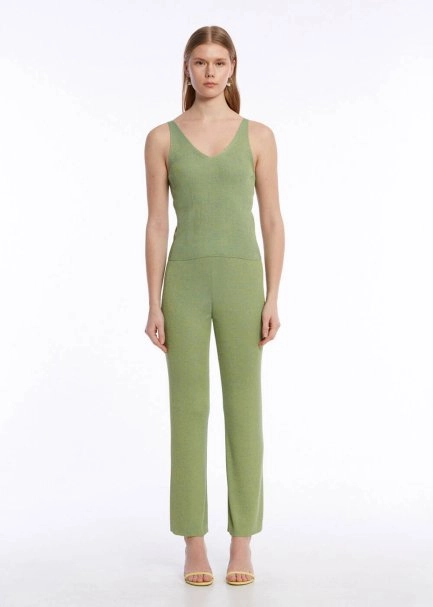 Yeşil Triko Pantolon - 1