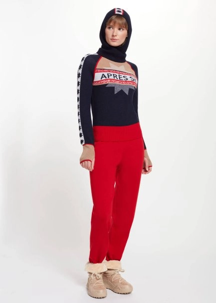 Yıldız Desenli Lacivert Extrafıne Merino Yün Bere - 2