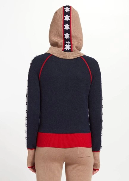 Yıldız Desenli Camel Extrafıne Merino Yün Bere - 3