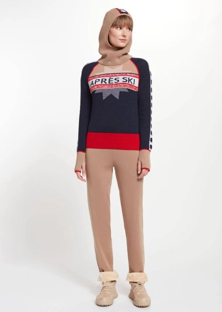 Yıldız Desenli Camel Extrafıne Merino Yün Bere - 5