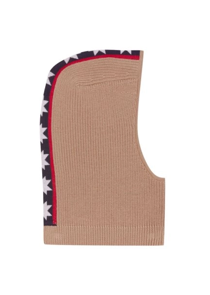 Yıldız Desenli Camel Extrafıne Merino Yün Bere - 8