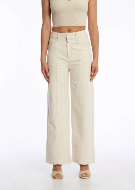 Yüksek Bel Naturel Denim Pantolon - 1