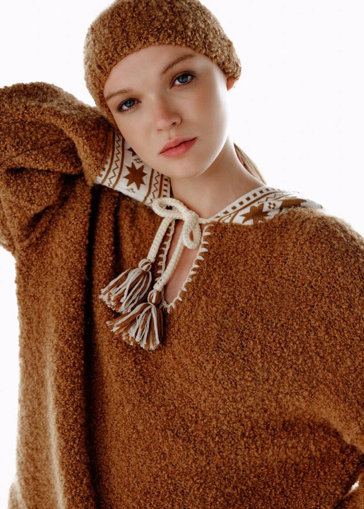 KNITSS - Alpaka Karışımlı Camel Headband