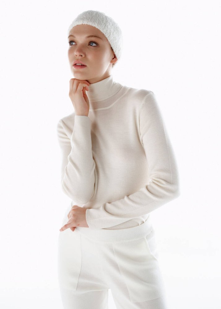 KNITSS - Alpaka Karışımlı Ekru Headband