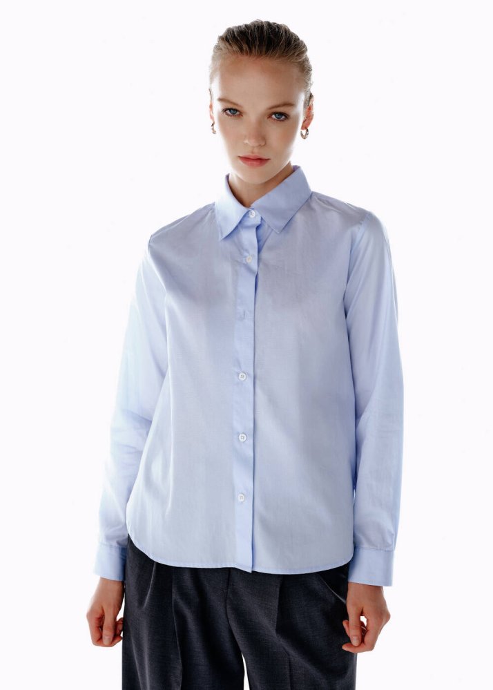 KNITSS - BLUE REGULAR FIT SHIRT