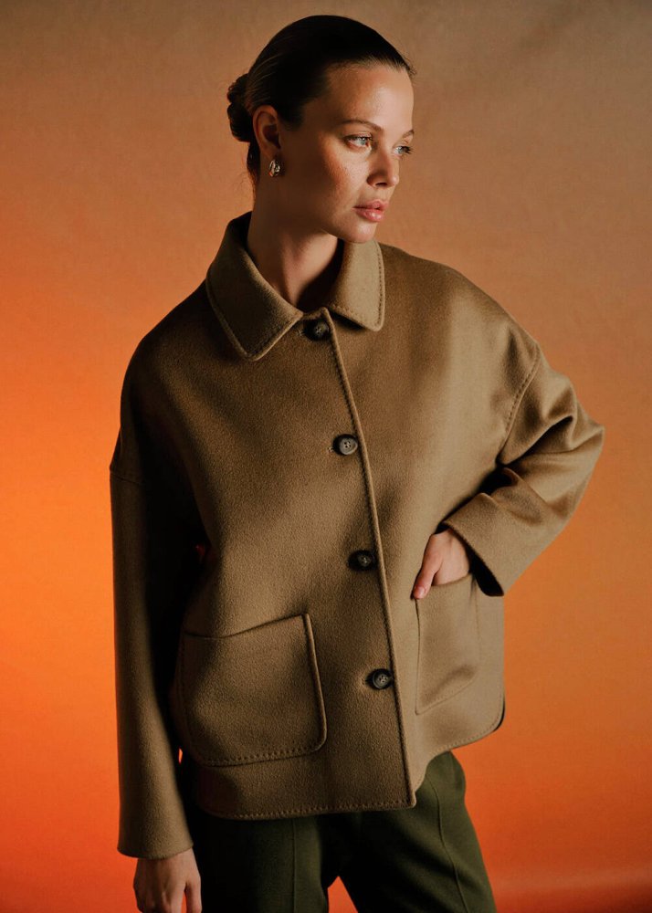 KNITSS - CAMEL WOOL COAT
