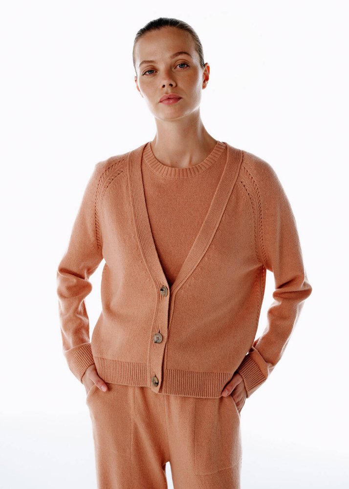 KNITSS - CASHMERE KNIT TOP PINK CLAY