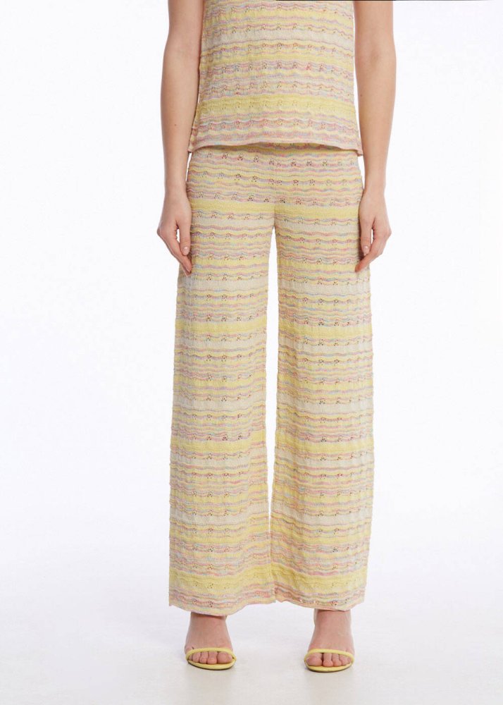 KNITSS - COLOR BLOCK KNIT PANTS
