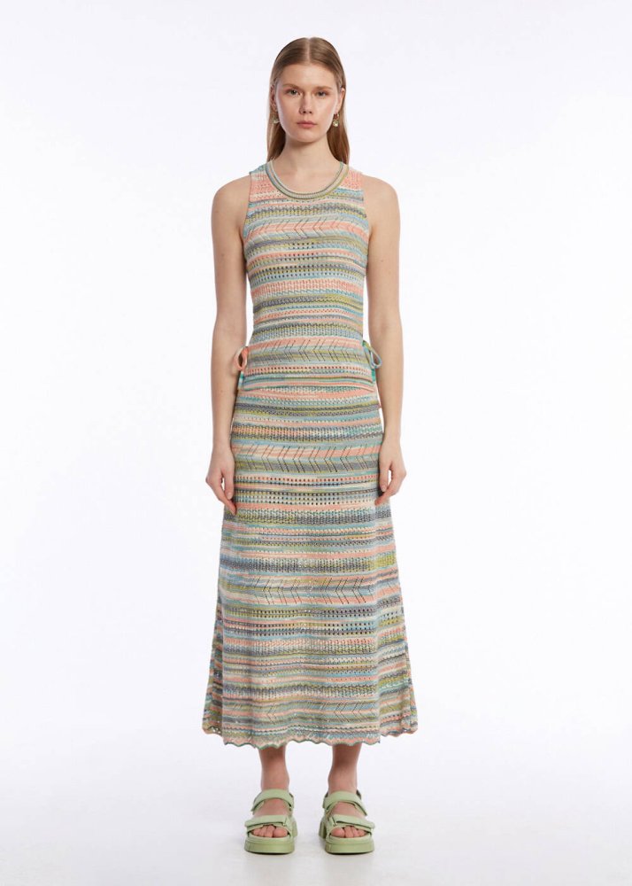 KNITSS - COLOR BLOCK KNIT SKIRT EXOTIC